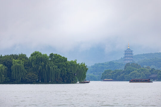 杭州西湖著名景点风光