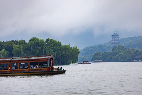 杭州西湖著名景点风光