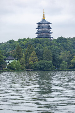 杭州西湖雷峰塔景区