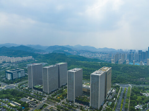 山东济南城市航拍