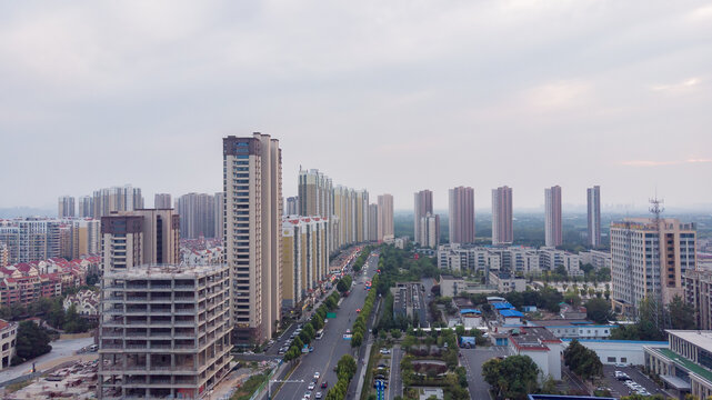 城市高架航拍