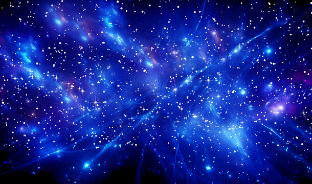 蓝色星空宇宙星系