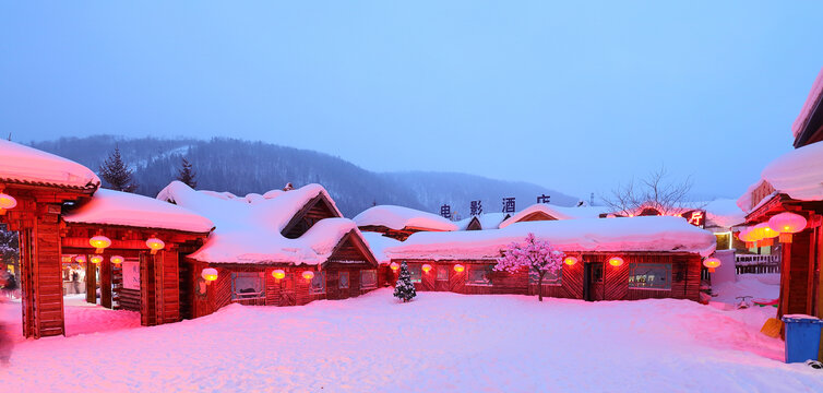 雪乡夜景