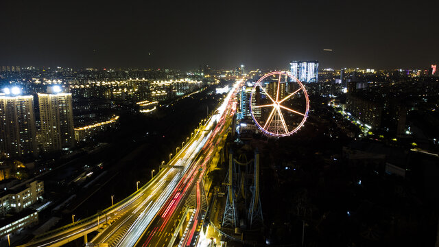 夜晚的锦江乐园