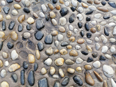 鹅卵石地面