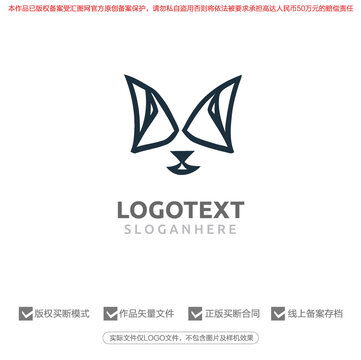 宠物动画简洁标志logo