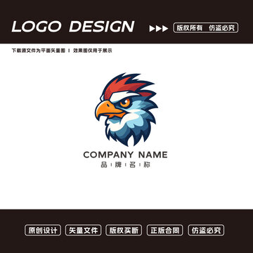 卡通老鹰logo