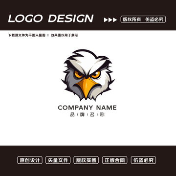 卡通老鹰logo标志