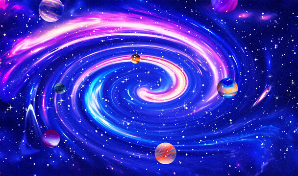 宇宙漩涡星空软膜背景图