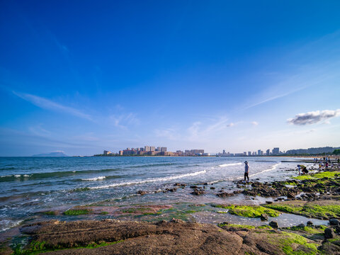 青岛西海岸星海滩夏日风情