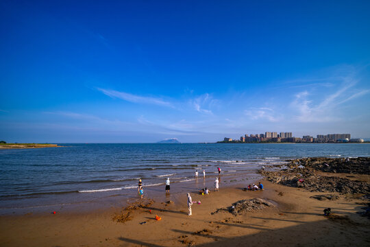 青岛西海岸星海滩夏日风情