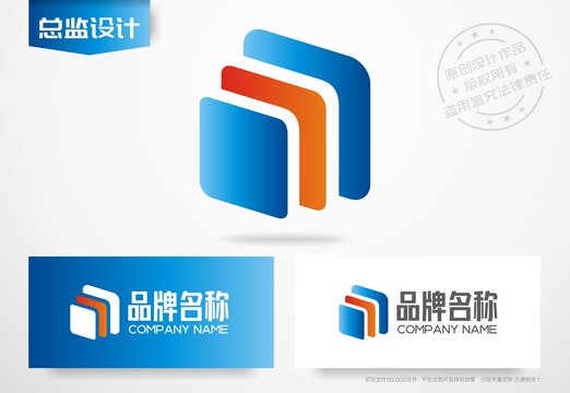 字母M设计logo标志