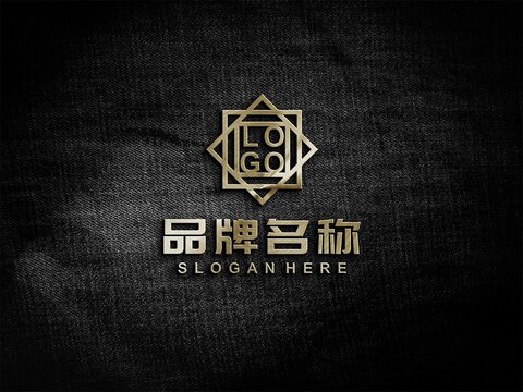 布纹底LOGO样机