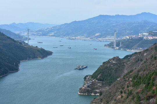 三峡白帝城夔门