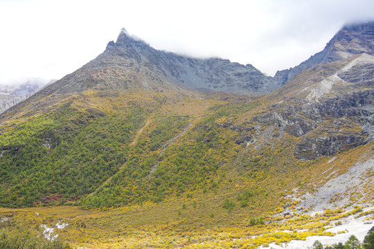 稻城亚丁雪山牛奶海珍珠海