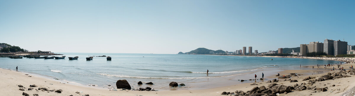 广东阳江海陵岛大角湾全景图