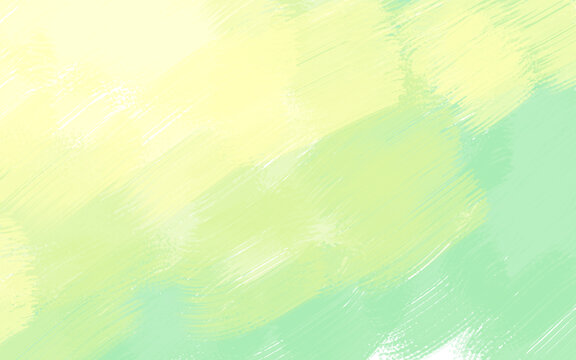 水彩笔刷晕染色块春天黄绿色背景