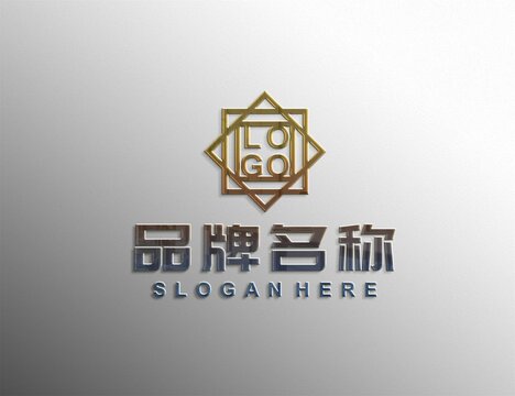 彩色金LOGO样机