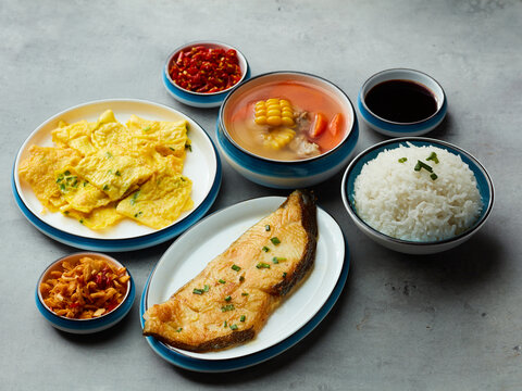 香煎海鱼饭套餐