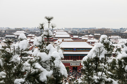 雪后的故宫博物院