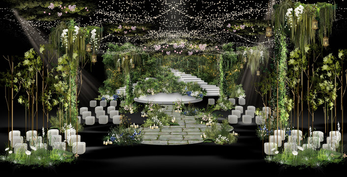 萤光森林创意星光婚礼