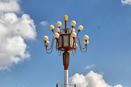 成吉思汗广场老式复古路灯