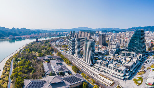 丽水城市风光航拍