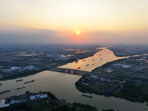 番禺沙湾夕阳