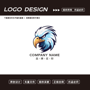 卡通老鹰logo标志