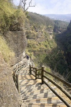 剑门关风景区天梯峡栈道