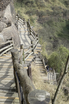 四川剑门关天梯峡登山栈道