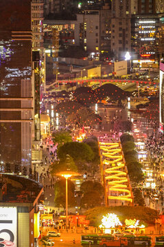 观音桥夜景全景