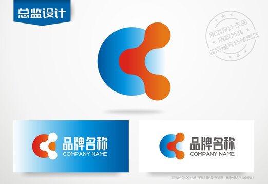 科技公司logo字母K设计标志