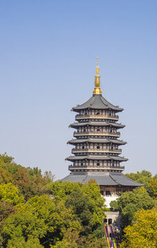 杭州西湖雷峰塔