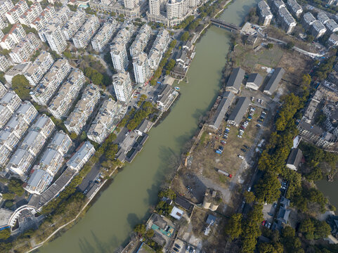 湖州城市风光航拍