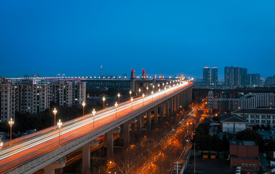 南京长江大桥夜景