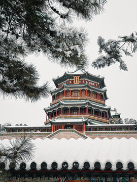 颐和园雪景