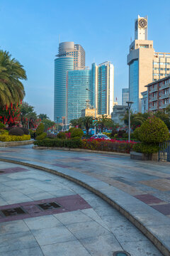 厦门阳光高层建筑都市风景