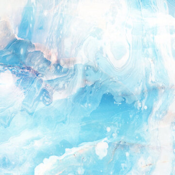 抽象流水流体蓝色大理石纹理