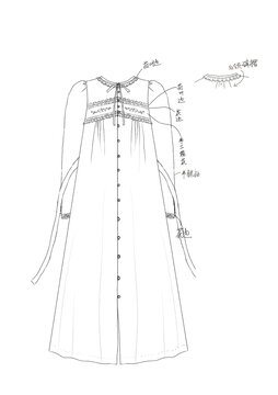 中世纪经典羊腿袖睡袍