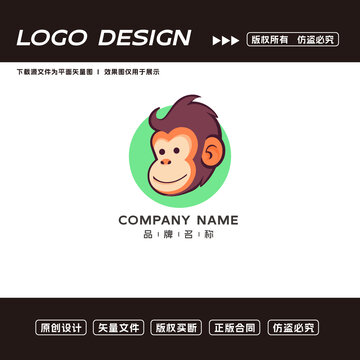 卡通猩猩logo标志