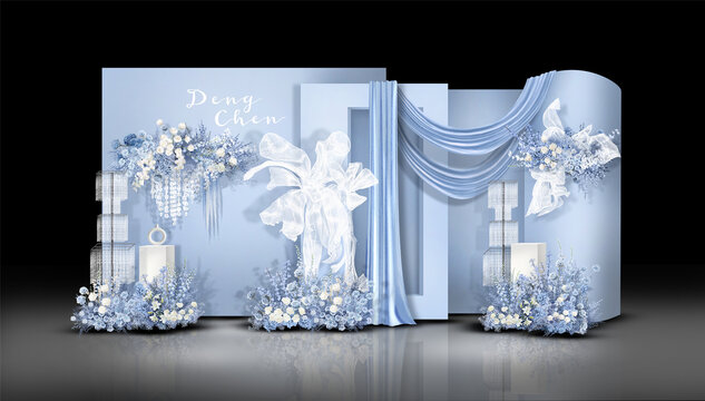 蓝色婚礼设计效果图
