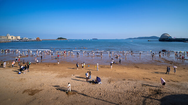 青岛栈桥海水浴场