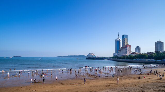 青岛栈桥海水浴场