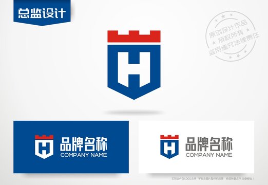 字母H设计标志教育机构logo