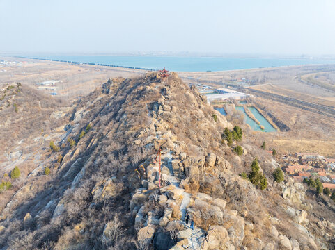 航拍济南鹊山