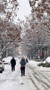 街道雪景