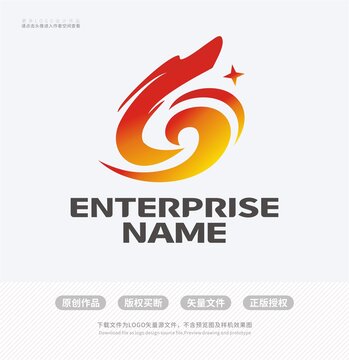 Sp字母祥龙LOGO标志设计