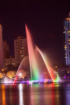 北国江城吉林市喷泉夜景