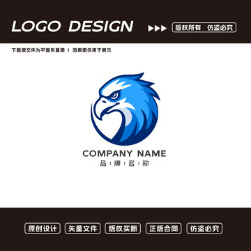 卡通老鹰logo标志